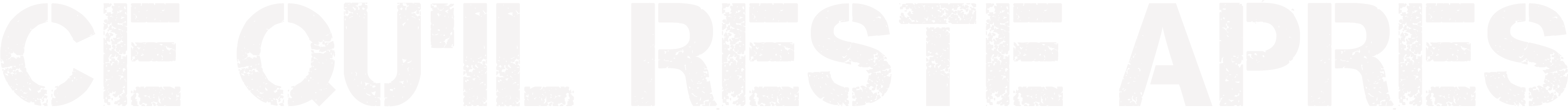 Ce qu'il reste après